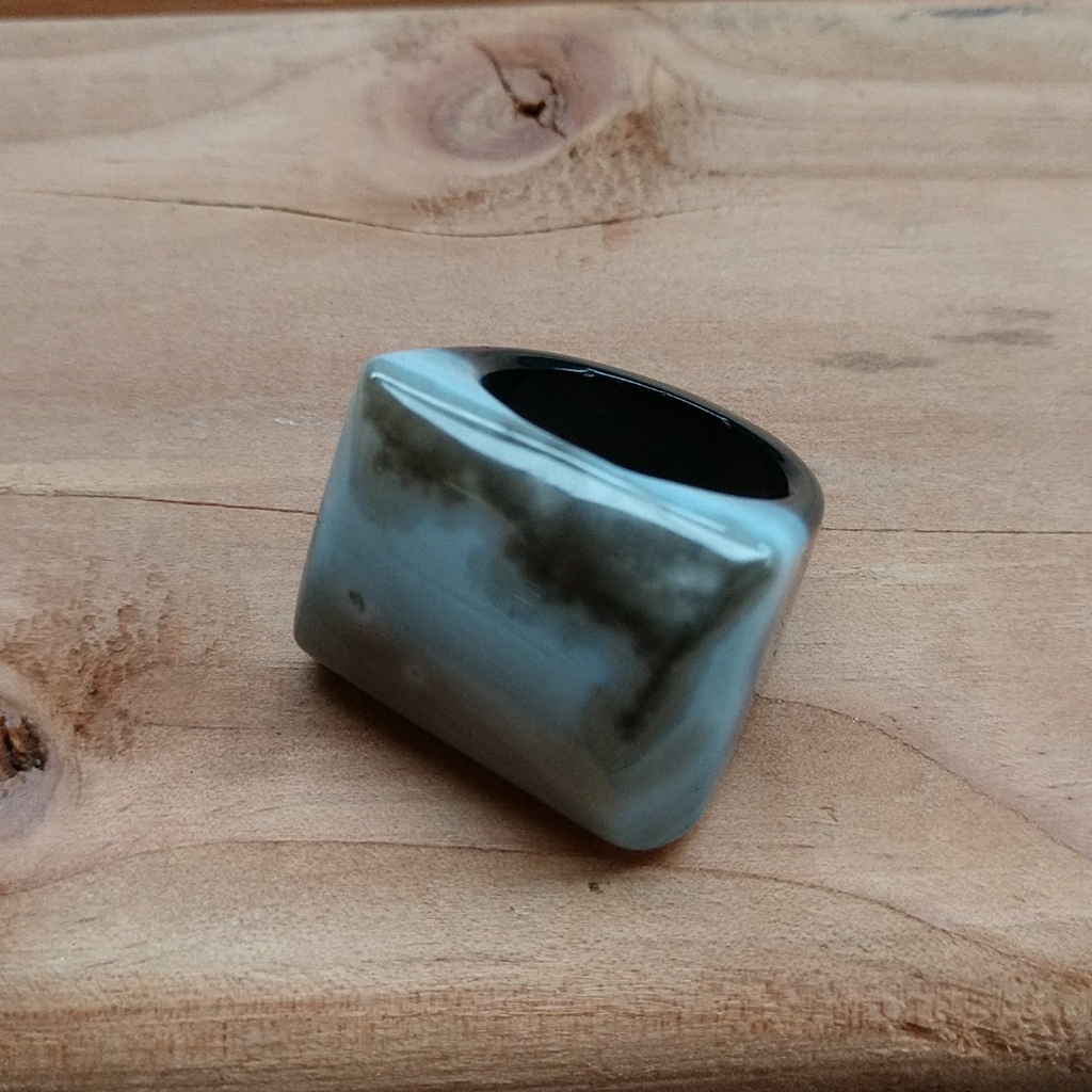 Chunky Agate Stone Ring